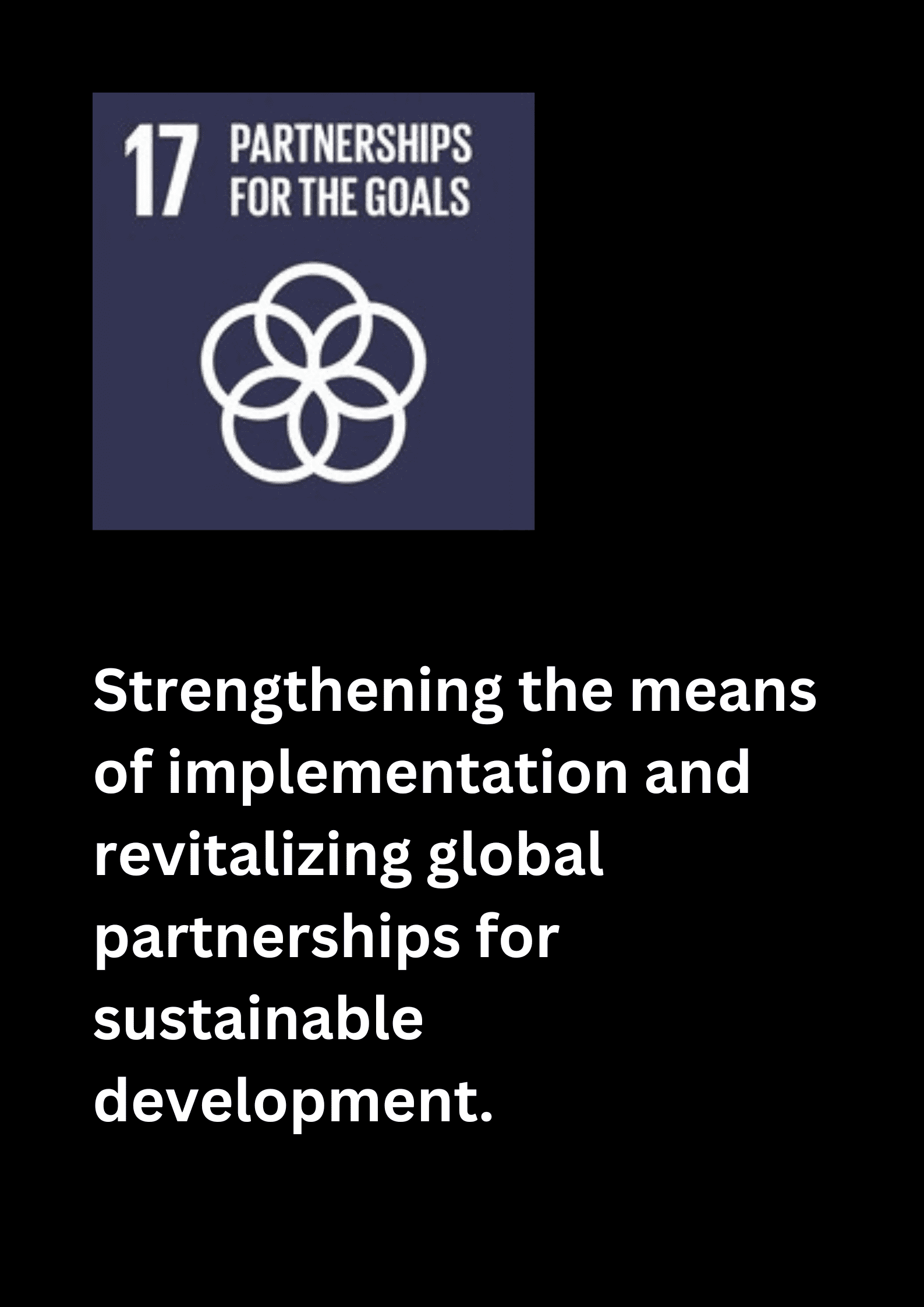 Partnerships for the goals