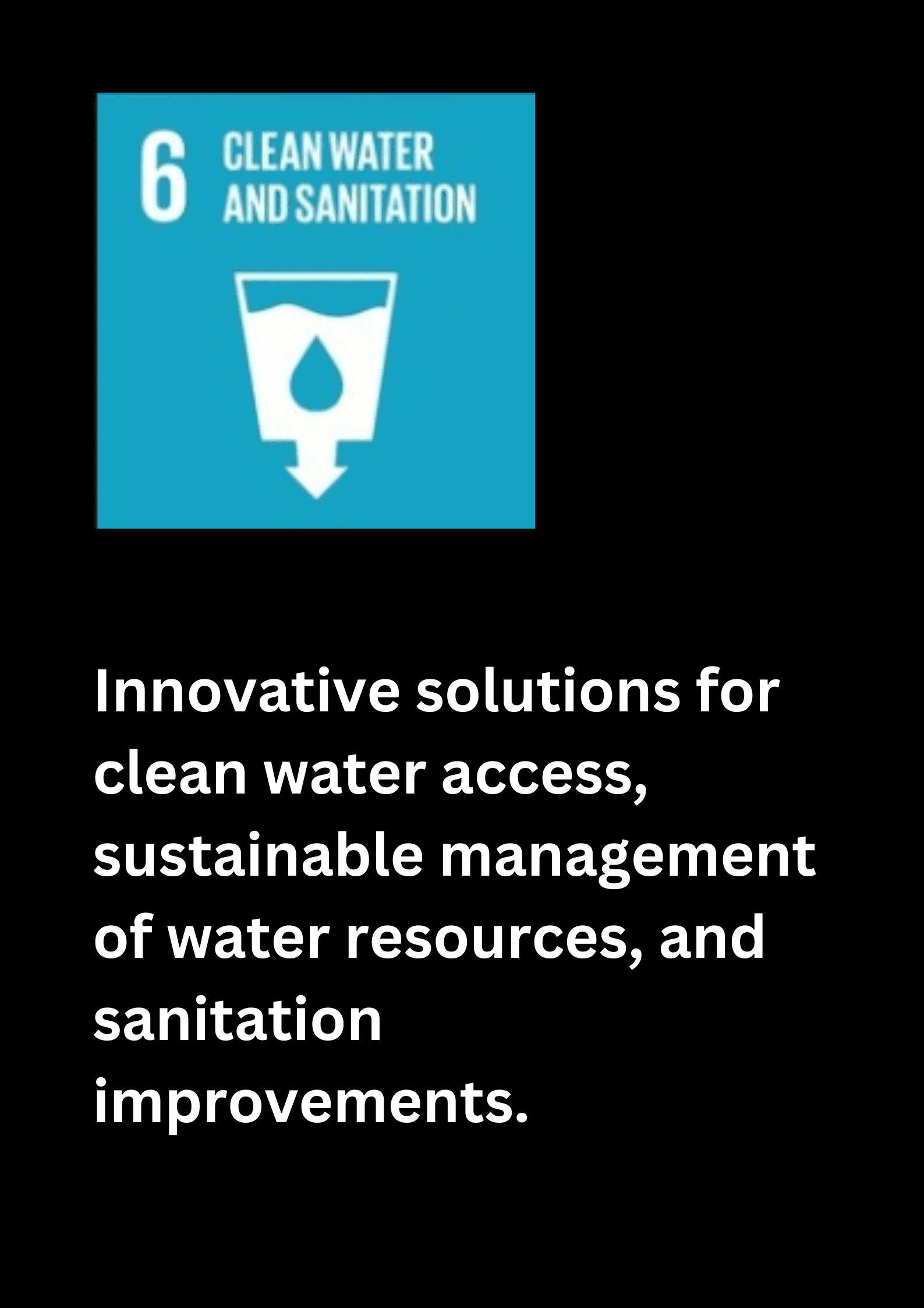 Clean water and sanitation